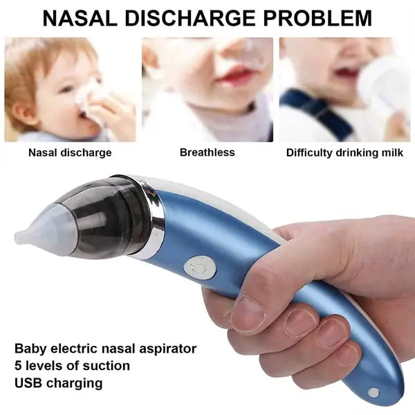 Aspirateur Nasal Rechargeable- Soulage instantanément le nez bouché de votre bébé !