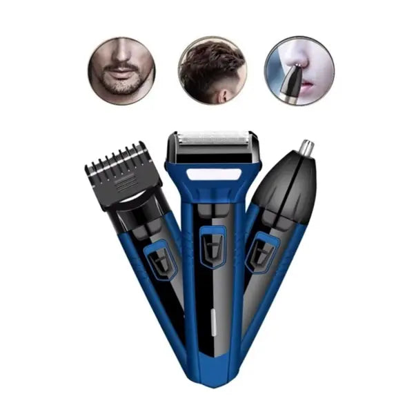 Tondeuse 3 en 1 Electrique - Barbe, Cheveux & Nez | Rechargeable & Polyvalente