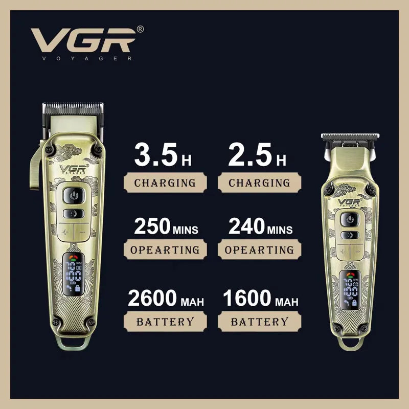VGR « Premium Gold » 2-en-1 — Hauteur réglable & Tondeuse de Précision