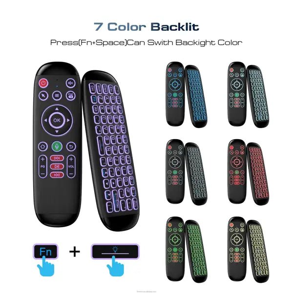 Télécommande Universelle Rechargeable – Avec Clavier, Souris & Contrôle Vocal