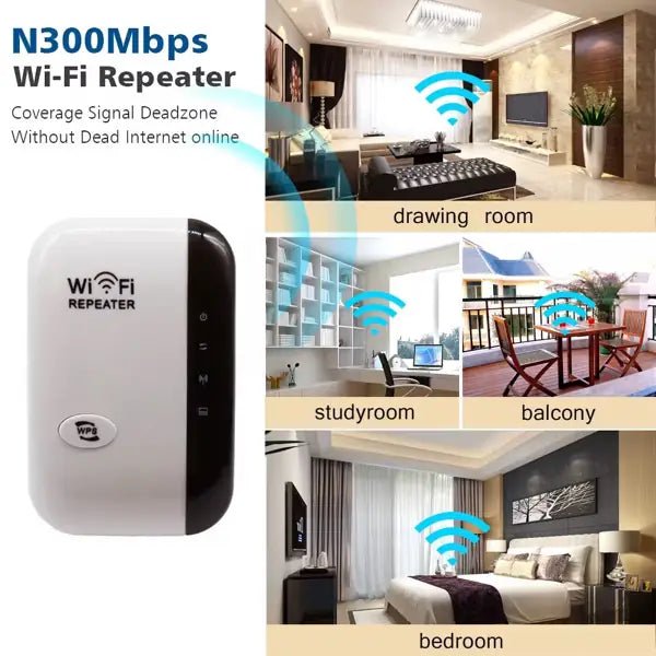 Répéteur & Amplificateur WiFi – Étendez Votre Connexion en Quelques Secondes Dans n'importe quelle pièce