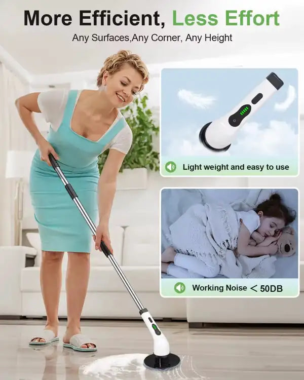 Brosse Électrique Rechargeable 9-en-1 – Nettoyage Puissant Sans Effort