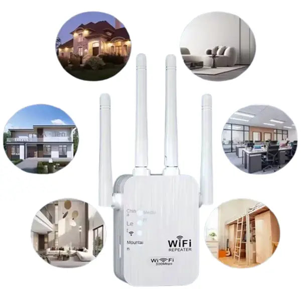 Amplificateur Wi-Fi Ultra Puissant à 4 Antennes – Connexion Rapide et Stable Partout !