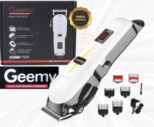 Tondeuse Professionnelle Geemy GM-6018 – Puissante, précise et 100 % originale pour barbe & cheveux !