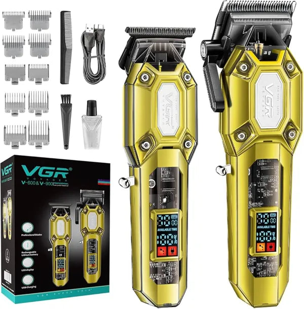Tondeuse Professionnelle 2 en 1 VGR 600-VGR900 – Cheveux & Barbe – Haute précision