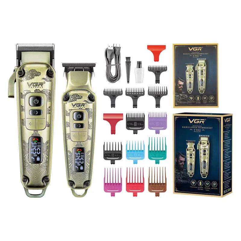 VGR « Premium Gold » 2-en-1 — Hauteur réglable & Tondeuse de Précision