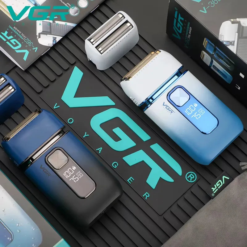 VGR 362 – Rasoir Électrique Professionnel – Coupe Ultra Nette | Barbe & Crâne | Recharge USB