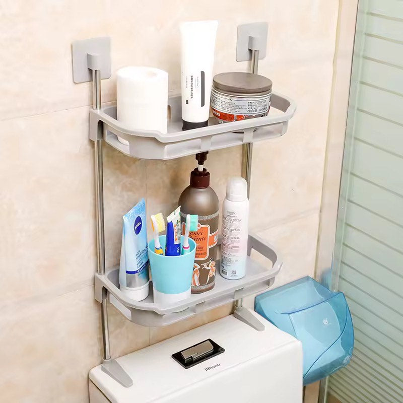 Étagère Murale de Rangement pour Toilettes & Salle de Bain – Installation Sans Perçage