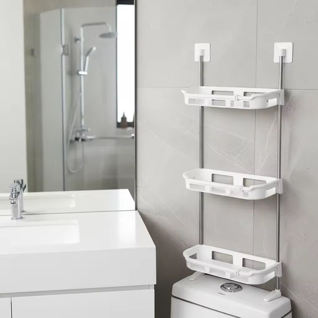 Étagère Murale de Rangement pour Toilettes & Salle de Bain – Installation Sans Perçage
