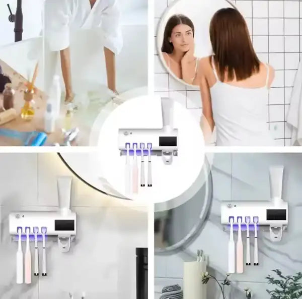 🦷 Stérilisateur & Distributeur de Dentifrice Intelligent – Protection Totale & Hygiène Assurée
